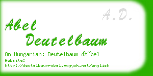 abel deutelbaum business card